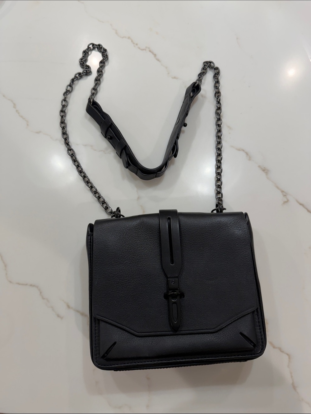 rag & bone  New York. Black Leather Enfield Chain Bag. NWT
